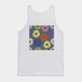 Cute Cartoon Donuts Kids Background Pattern Seamless Tank Top